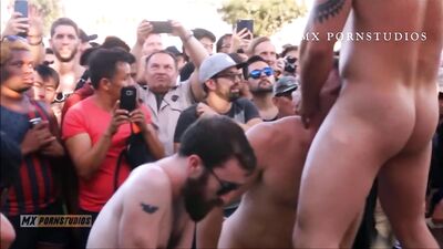 Hot Studs Orgy In Public