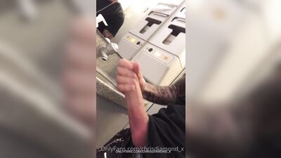 Chris Diamond Jerks Off In The Plane Toilet