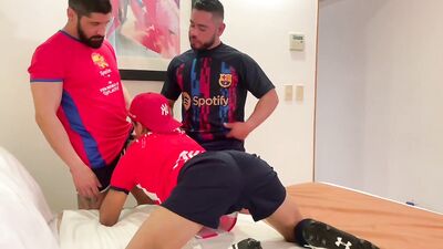 Soccer threesome - gay porn