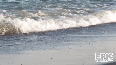 Bruno Max, Sir Peter & Teddy Torres - Horny at the beach - gay porn