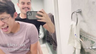 fucking a twink in my friends bathroom