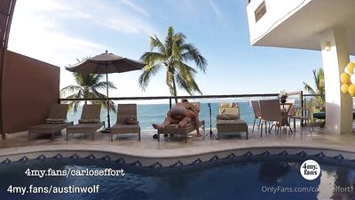 Carlos Effort - Austin Wolf Fucks Me by the Pool-Outdoor Bareback