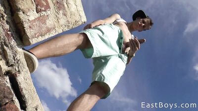 EastBoys - Handjob - Observation tower and a big cock - Thomas Fiaty - gay porn