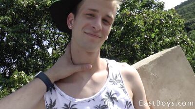EastBoys - Handjob - Observation tower and a big cock - Thomas Fiaty - gay porn