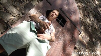 EastBoys - Handjob - Observation tower and a big cock - Thomas Fiaty - gay porn