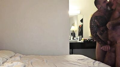 RawFuckClub - Hot and Hairy Hotel Threeway - free gay porn video