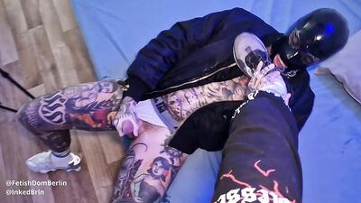 RawFuckClub - Dirty Pleasure Sneax Domination - Inkedbrln Licks Lucio Davolis Sneakers - free gay porn video