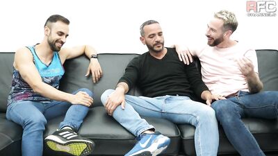 RawFuckClub - Cuckold Three-way @SebasSilverX with @ZeusRay22 and Albert K - free gay porn video