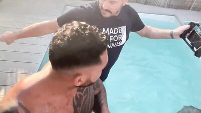 RawFuckClub - Orgy in the pool Bastian Karim and friends - free gay porn