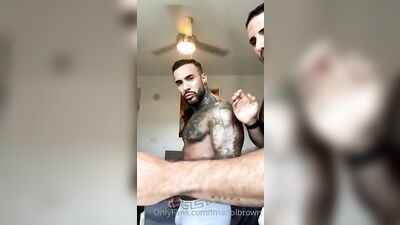 OnlyFans - Imanol Brown and Eliad Coen rub oil over each other - free gay porn