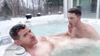 OnlyFans - Legrand Wolf fucks Cole Blue in the hot tub - free gay porn