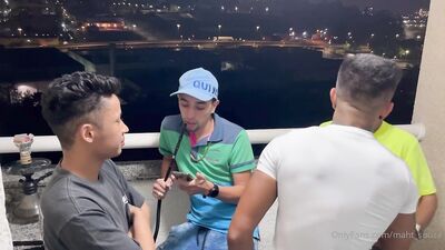 OnlyFans - Mateus Souza in a 4some - free gay porn