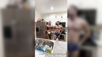 OnlyFans - John Bronco - 2021-08-10 oiling each other up and getting ready to film with str8 fl
