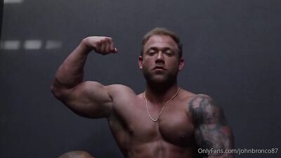 OnlyFans - John Bronco - 2021-12-20 full muscle worship scene featuring cagedjock and jakedani  - free gay porn