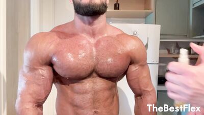 TheBestFlex - Oil Up and Worship My Muscles with Airon - free gay porn