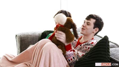 Dakota Lovell, Tristan Jaxx, Danny Shine & Nicholas Ryder - A Christmas Eve Surprise - free gay porn