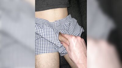 TheStepBrothers - Big bro plays with Lil bros soft cock - 1 min - free gay porn
