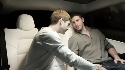 TheStepBrothers - Lil bro blows Big bro in the car - 8 min - free gay porn