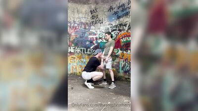TheStepBrothers - Big bro gives Lil bro a bj on a hike - 7 min - free gay porn