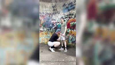 TheStepBrothers - Big bro gives Lil bro a bj on a hike - 7 min - free gay porn