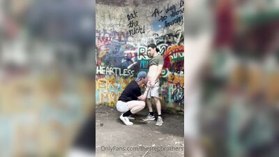 TheStepBrothers - Big bro gives Lil bro a bj on a hike - 7 min - free gay porn