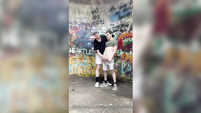 TheStepBrothers - Big bro gives Lil bro a bj on a hike - 7 min - free gay porn