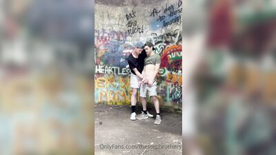 TheStepBrothers - Big bro gives Lil bro a bj on a hike - 7 min - free gay porn