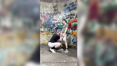 TheStepBrothers - Big bro gives Lil bro a bj on a hike - 7 min - free gay porn