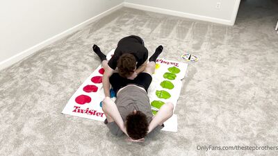 TheStepBrothers - Lil bro blows Big bro after playing Twister - 9 min - free gay porn