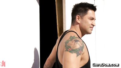 Gay Sean Holmes bound and edged