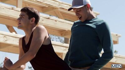 MEN - Joey Mills & Leo Louis - Sneaky Bleachers Fuck - free gay porn