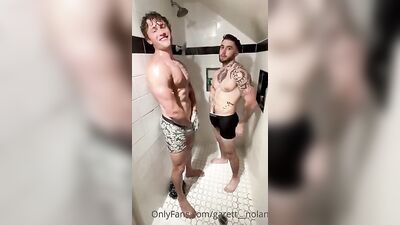 garett nolan and trent williams fool around in the shower gay fans