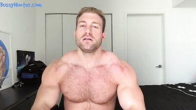 straight alpha bodybuilder verbal muscle worship and ass play