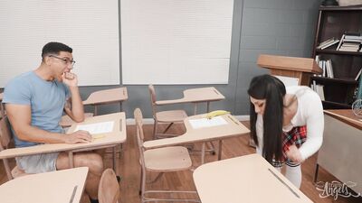 TransAngels - Putting Her Ass In Class Part 1 - Kasey Kei, Andre Stone, Vic Lowrey - free gay porn