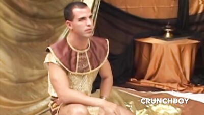 Two beautiful young Egyptians fuck bareback in traditional unifome - free gay porn