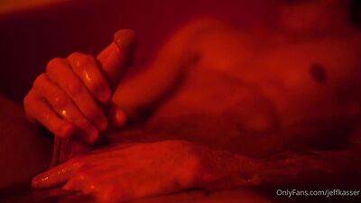 OnlyFans - Jeff Kasser - In the bathtub, watching porn and pleasuring myself through climax - free gay porn
