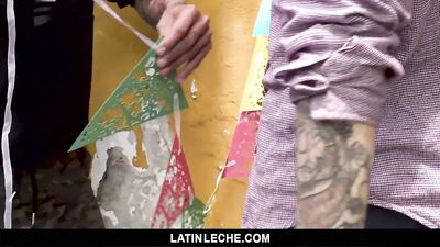 LatinLeche - Watching my Tatted Latino Boyfriend get Fucked by another Guy 