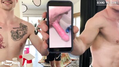 BiGuysFuck - BTS Jeremy Barker Gets All 9 Inches of Micky Mallato with Aften Opal