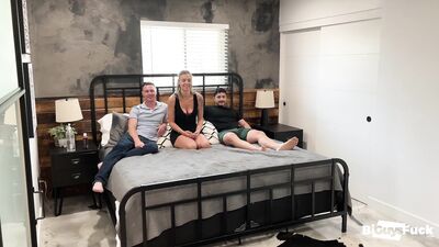 BiGuysFuck - Mike Bourbon Bustin Cheeks Gets His Thighs and Ass Clappin for Mason Skyy and Kenzie Love