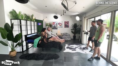 BiGuysFuck - BTS Tan and Ripped Tyler Schultz Fucks His 1st Guy Sage Hardwell with Mai Cox