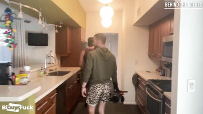 BiGuysFuck - Behind The Scenes - Hot Stripper Caleb Mills Fucks Liam Quinn & Luna Lopez