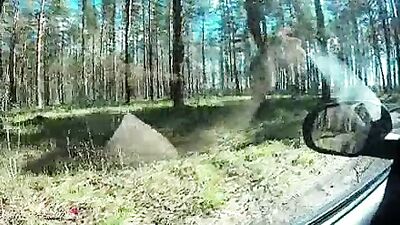 He Drove Me to the Forest and Hard Fucked Right in the Car Amateur Couple Sex