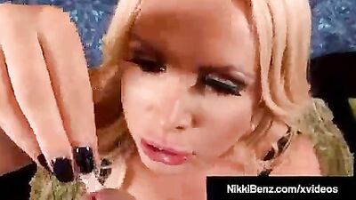 Top Heavy Hottie Nikki Benz Gets Her Mouth & Titties Fucked!