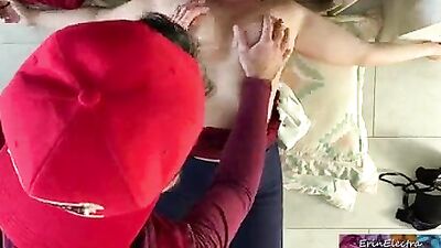 Stepmom gets stuck and has sex with her stepson Erin Electra