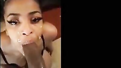 Ebony Babe cumshot