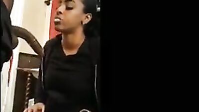 Ebony Babe cumshot