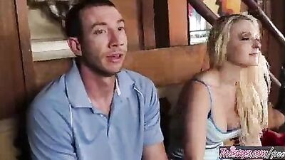 Twistys (Jordan Ash Tristyn Kennedy) starring at Log Jammin At The Cabin