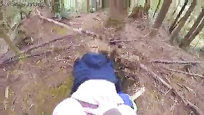 Big juicy ass teasing and fucked in the woods
