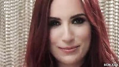 Glamorous Redhead Babe Enjoys Fucking Her First BBC After Deepthroating The Big Cock
