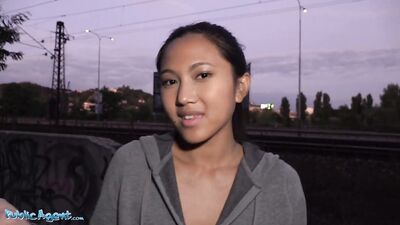 Public Agent agent gives it to Asian babe May Thai doggy style